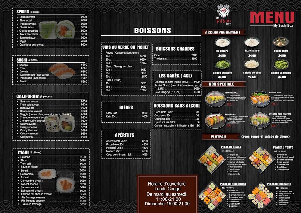 My Sushi Box - Menu Image 1